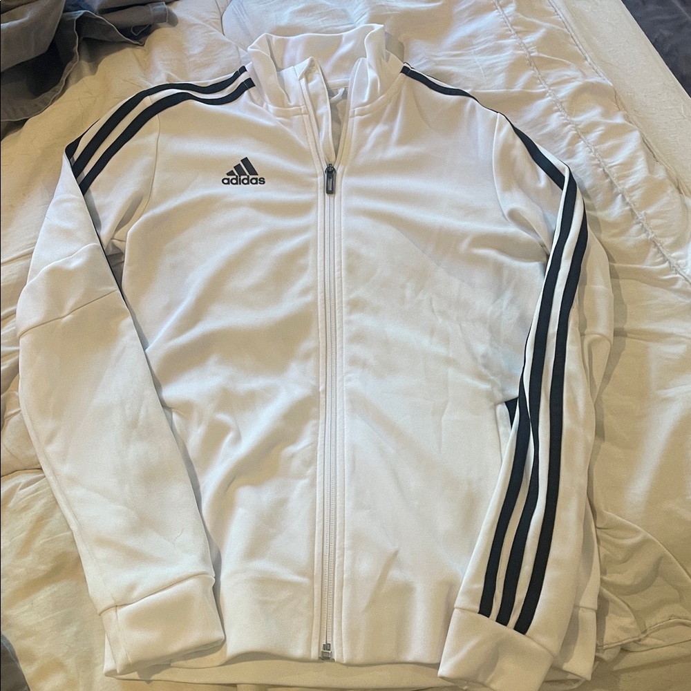 Adidas White Jacket with Black Accents
